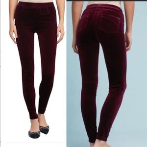 Sanctuary Burgundy Velvet Leggings